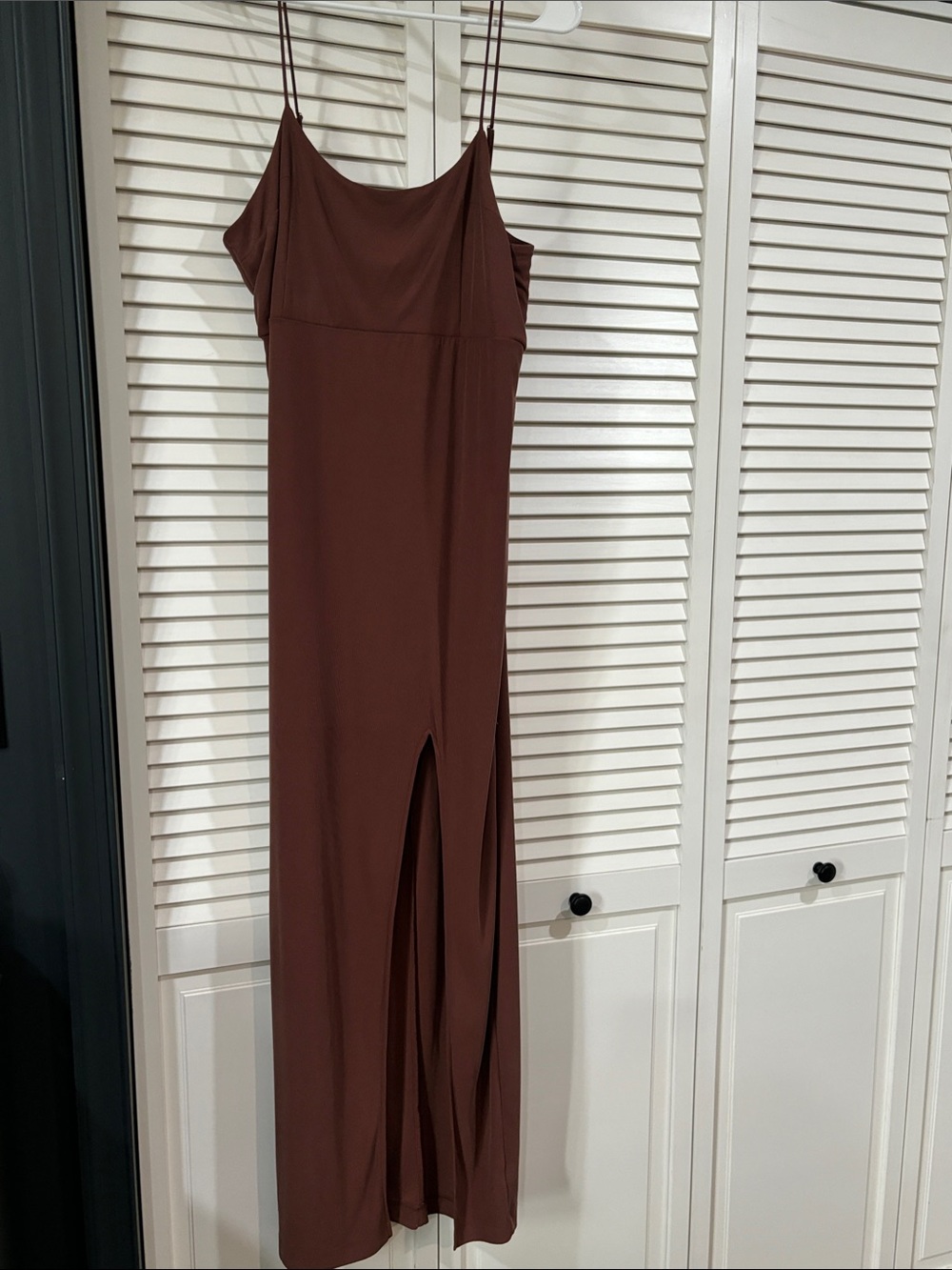 wild fable Rust-Brown Spaghetti Strap Maxi Dress